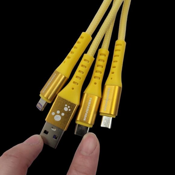 Brand New Sanrio Pompompurin Cell Phone Cable Charger 3 in 1 - Picture 2 of 6